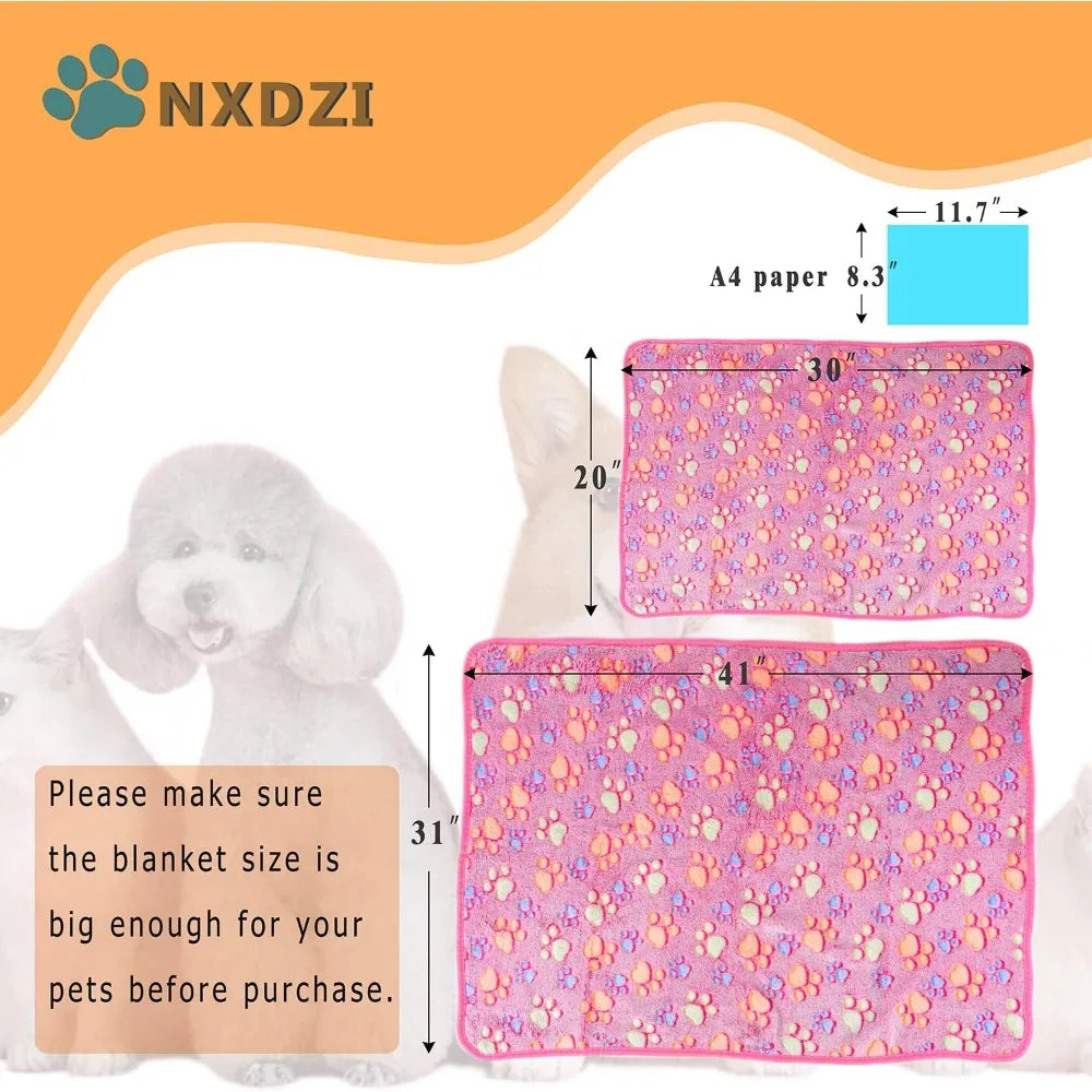 3 Pack - Large Washable Dog Blanket