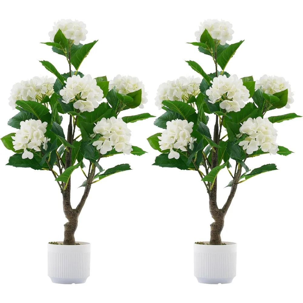 Artificial Hydrangea Tree - 2 Pack