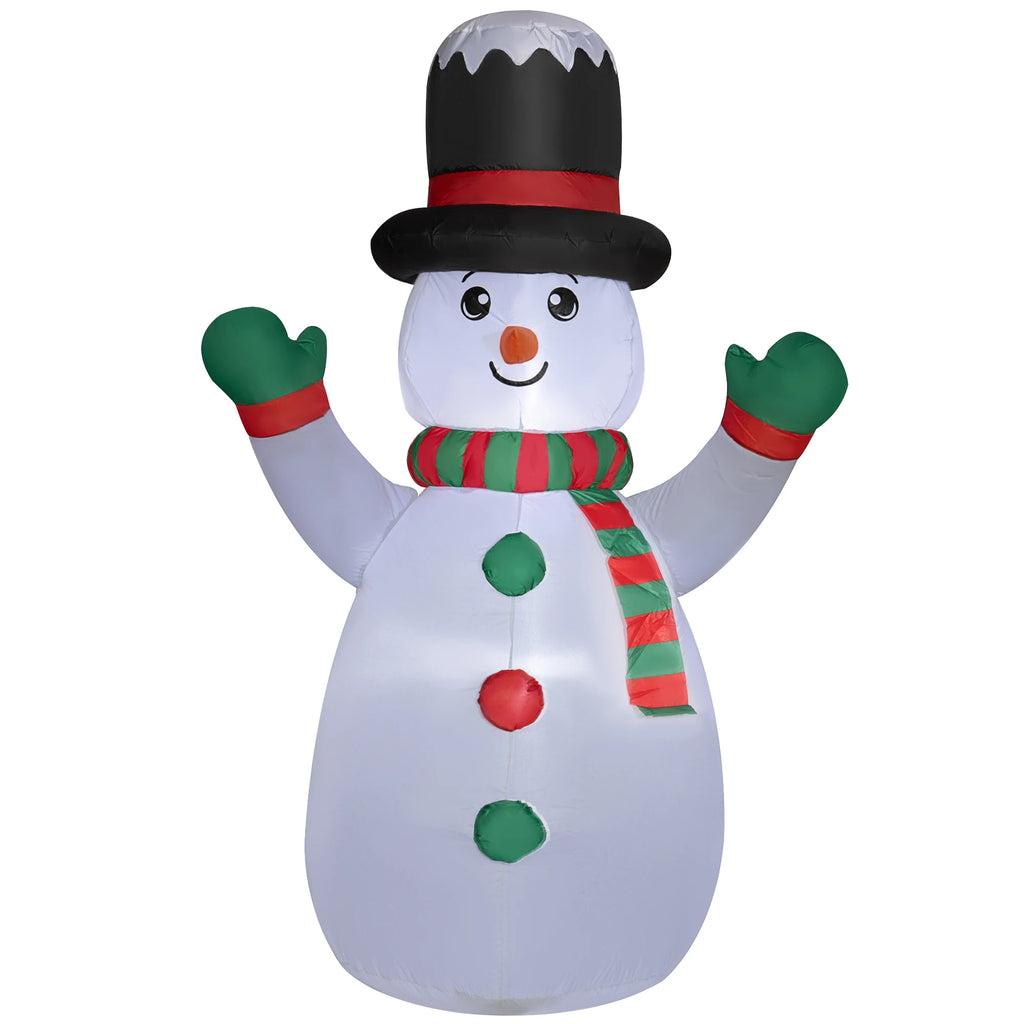 Outsunny 6' Christmas Inflatable Snowman with Led Lights for Indoor Outdoor