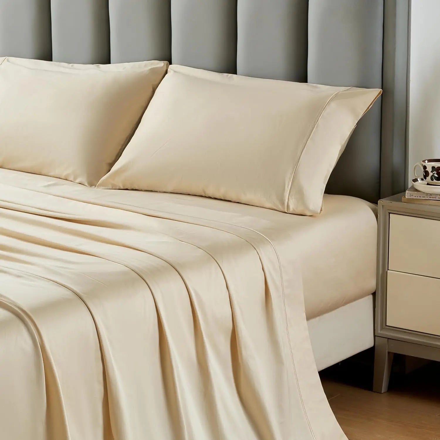 100% Egyptian Cotton 4 Pc Bed Sheet Set