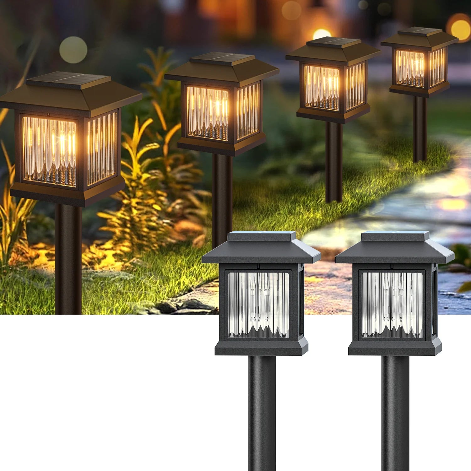 Solar Outdoor Lights, Auto On/Off