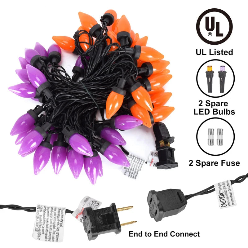 27ft Outdoor Holiday String Lights